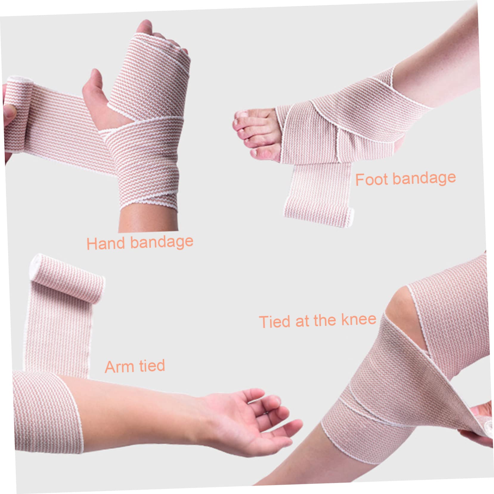 ORFOFE Elasticated Athletic Compression Wrap Ankle Wrist Support Self Closure Design for Knee Elbow Comfortable