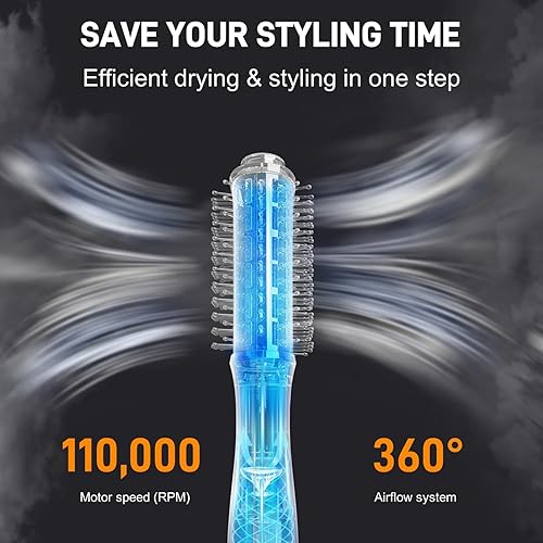 Miniatura 2 de Cepillo secador de pelo iónico 4.0, ligero 3 veces más rápido, cepillo de soplado 5 en 1 para más brillo, suavidad y volumen, cepillo de titanio