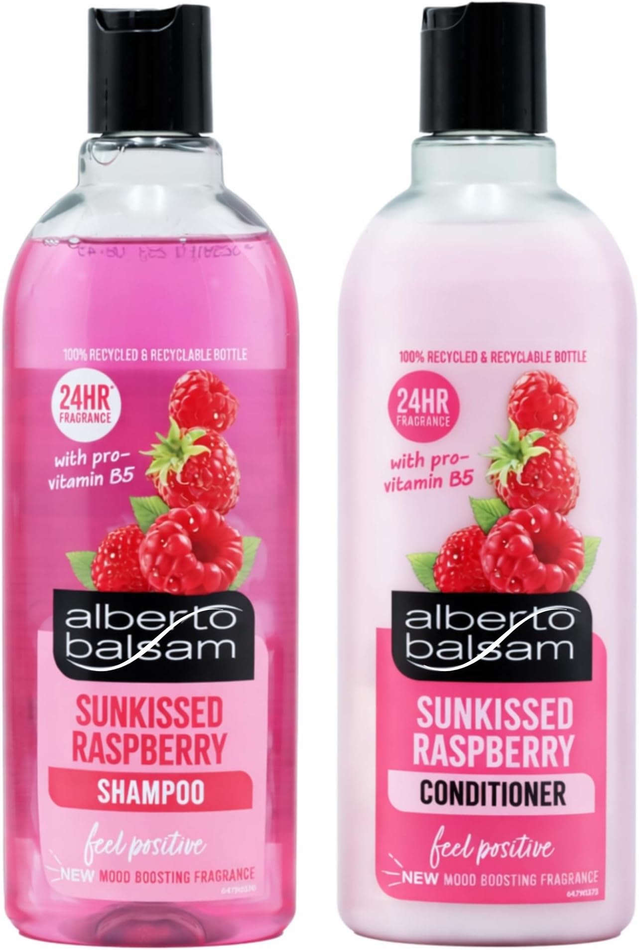 Sunkissed Raspberry Shampoo & Conditioner Set 300ml Each | Fruity Raspberry Scent | With Pro-Vitamin B5 | Daily Hair Care for Soft Shiny Hair