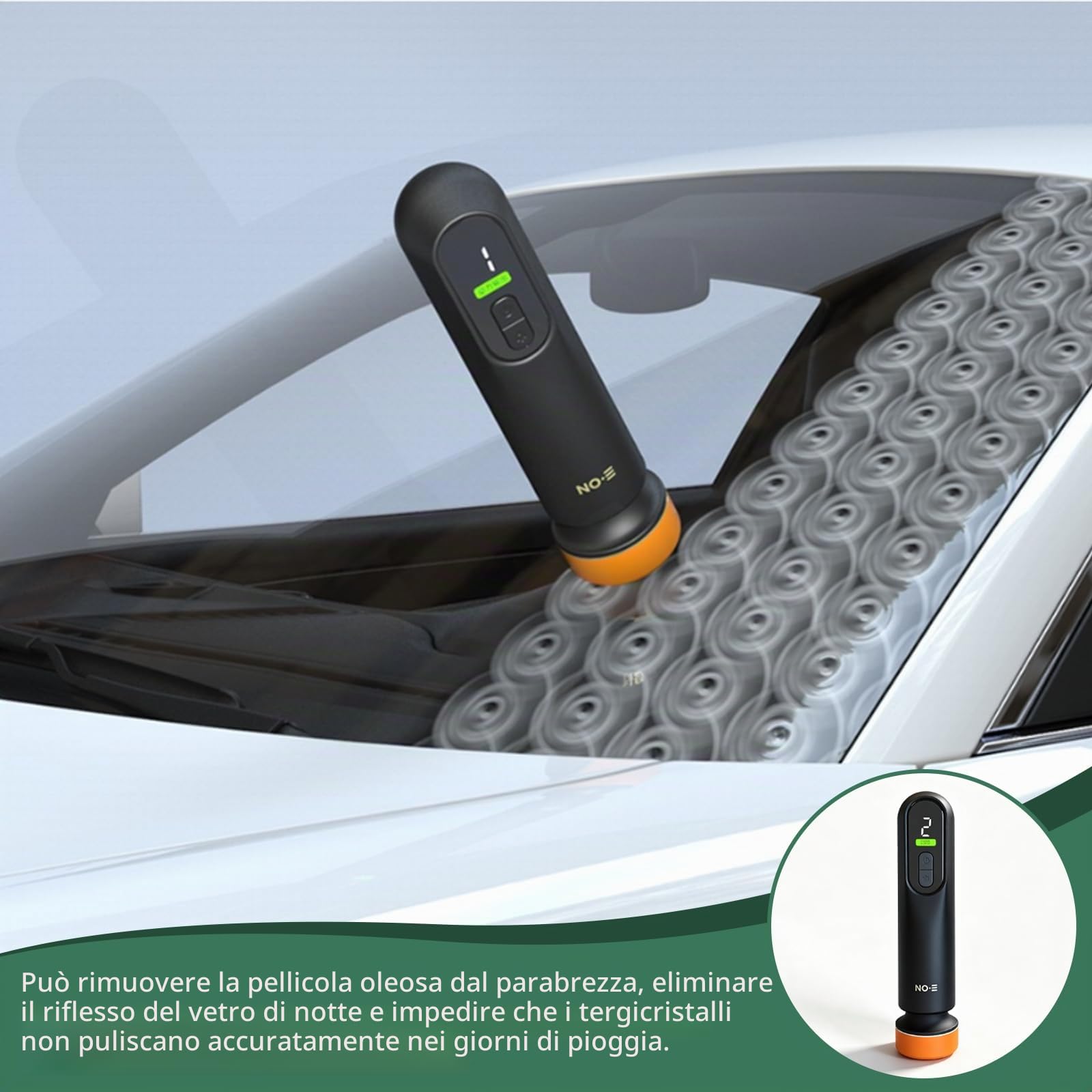 Lucidatrice per auto, kit lucidatrice senza fili per auto, riparazione graffi, macchina per la pulizia della pellicola oleosa sui vetri, lucidatrice senza fili per la cura dell'auto, ceratura