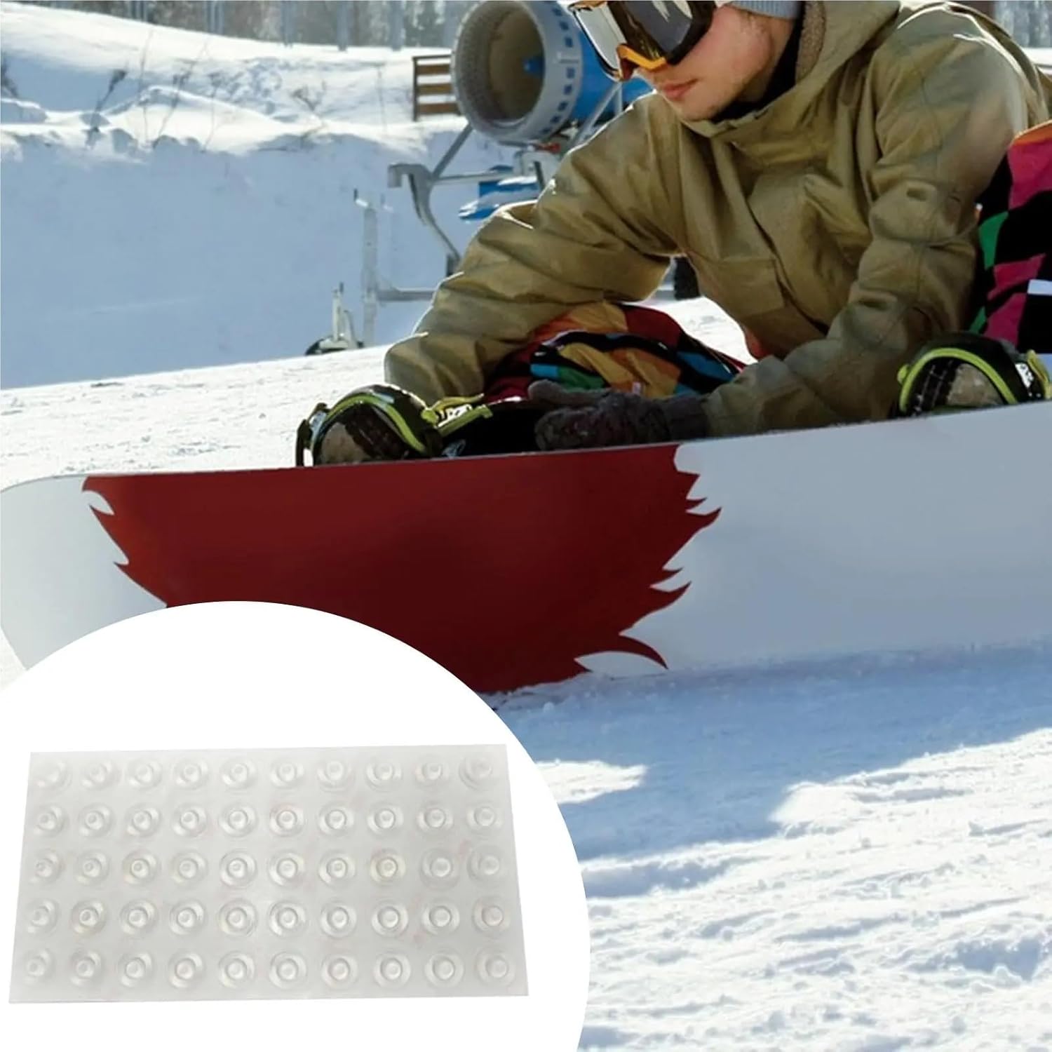 Snowboard Stomp Pad 200 pcs Anti Slip Snowboard Stomp Pads Grip Pad for Skiing Outdoor Activities Winter for Snowboarding Snow Board