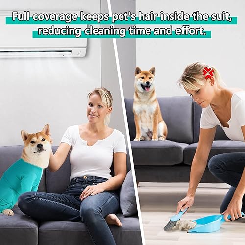 Miniatura 4 de Due Felice Mono para perro, traje de recuperación quirúrgica para después de la cirugía, traje antidesprendimiento, camisa de manga larga para la
