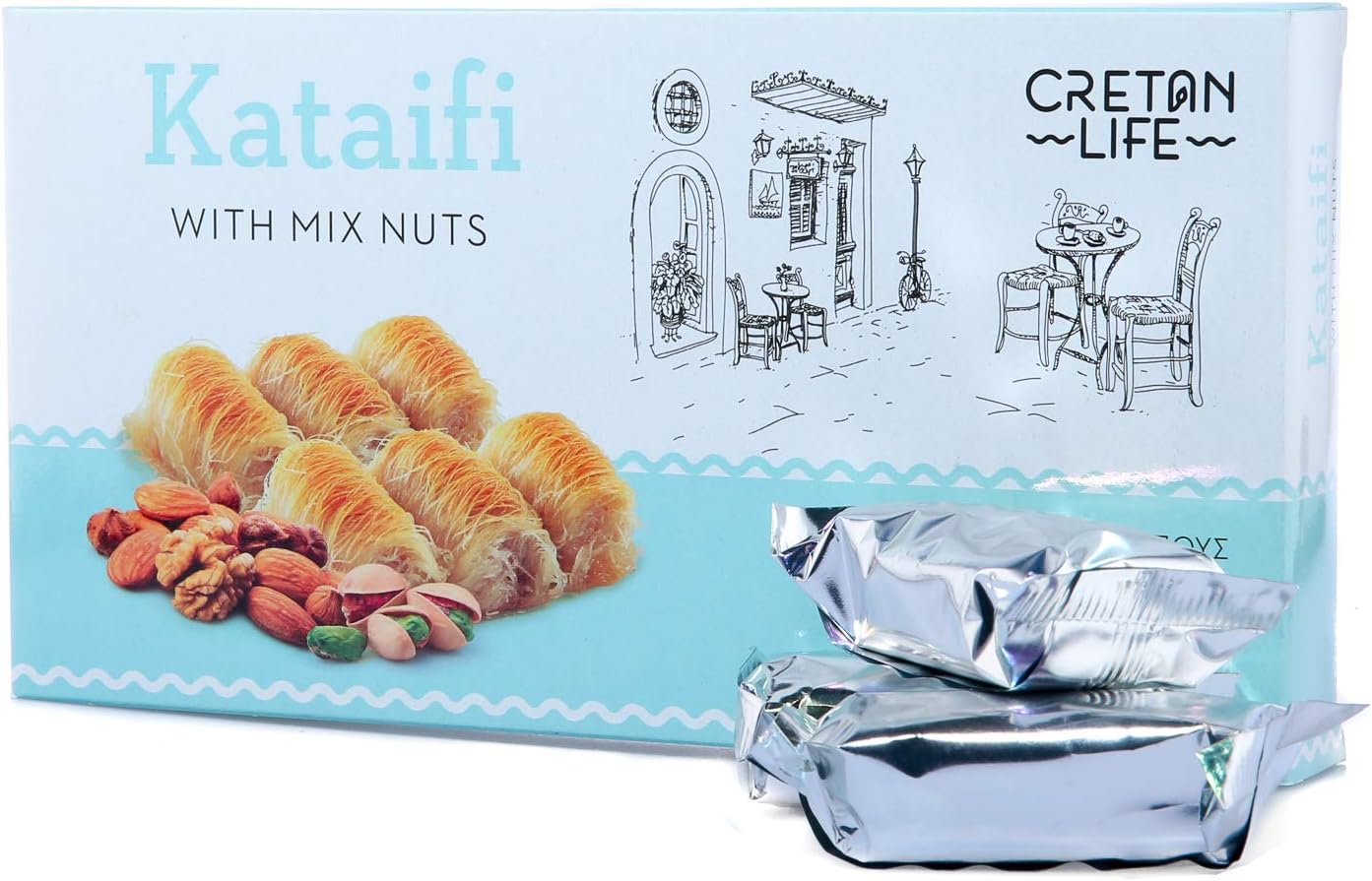 Kataifi (Gianniotiko) Individually Wrapped with Mix Nuts (6pcs) 210-230gr