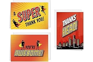 Superhero Valentine's Day Thank You Cards