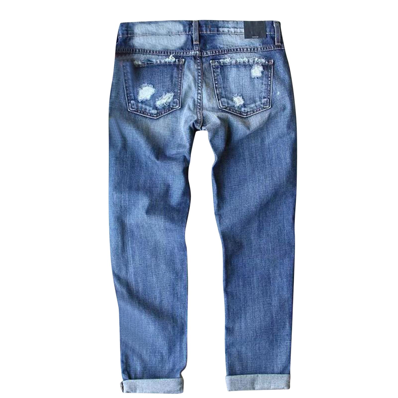 Generisch Krótkie dżinsy damskie skinny jeans damskie z wysokim stanem, Baggy Jeans Y2k, z brokatem, w stylu vintage, odpowiednie do podróży