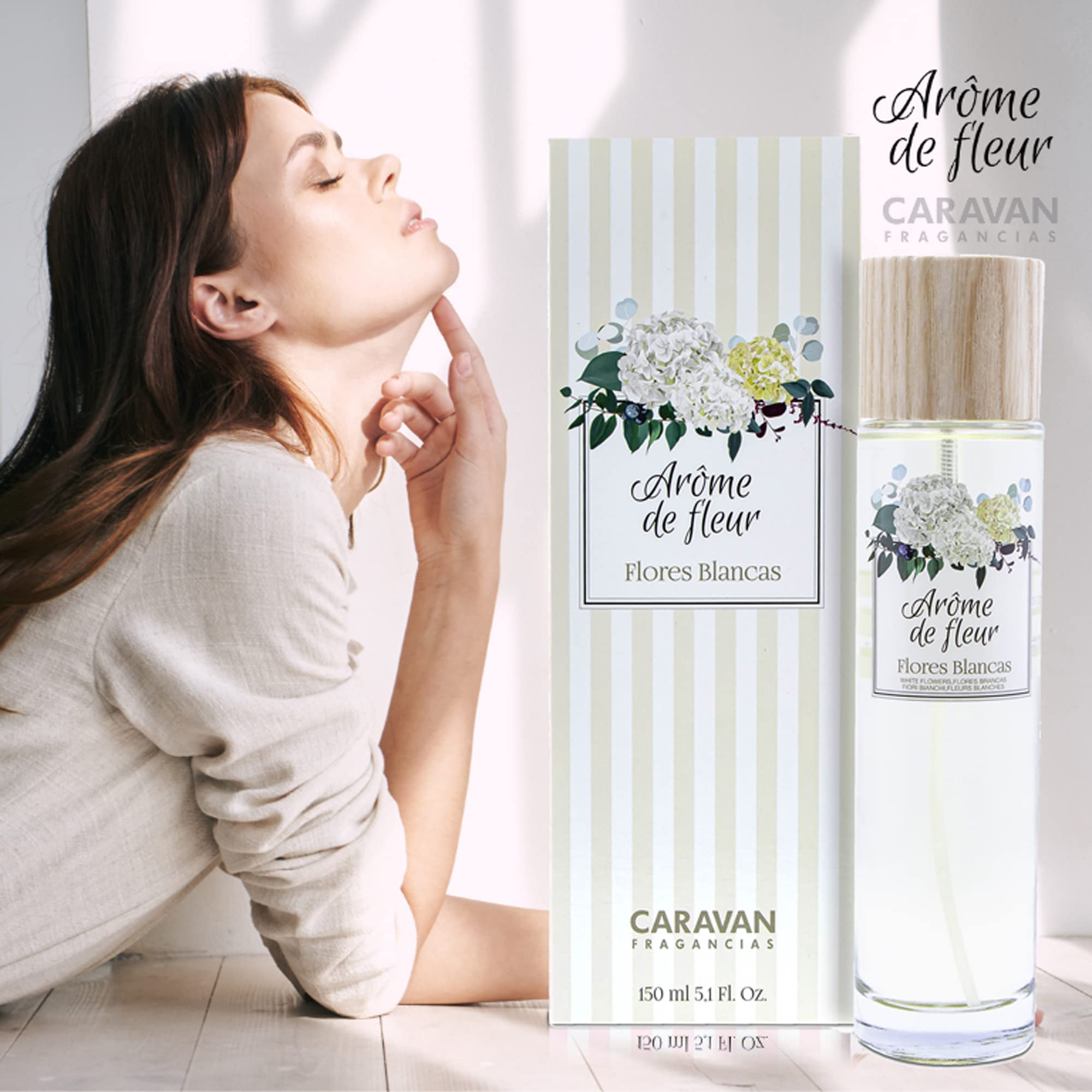 Caravan Set de 2 frascos 150 ml, arome de fleur flores blanca
