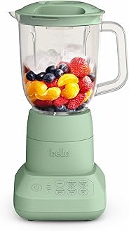 Sponsored Ad - bella 10 Speed Countertop Blender, Juicer & Smoothie Maker, Fits-anywhere™ Kitchenware, Slim Flip & Store Design, Dishwasher Safe 48oz Capacity Pitcher & Lid, Stainless Steel Blade, 450 Watt, Seaglass