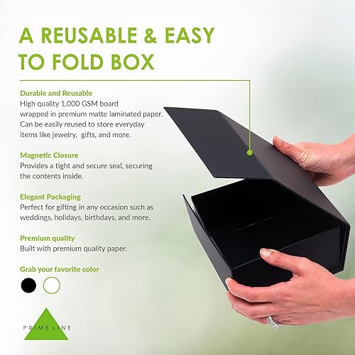 Miniatura 2 de Cajas de regalo negras  Paquete de 15 pequeñas cajas de regalo plegables de lujo con tapa magnética para envolver regalos, ropa, Navidad,