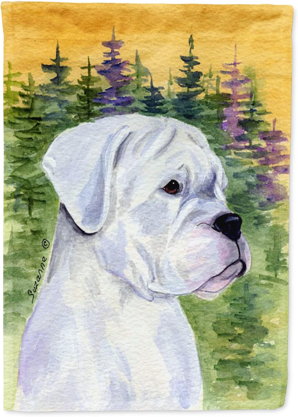 Caroline's Treasures SS8198CHF Boxer Flag Canvas, Large, Multicolor
