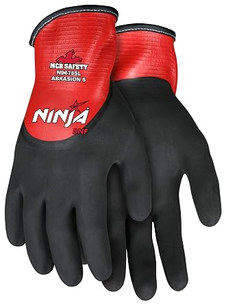 MCR Safety Ninja BNF Nitrile Gloves, X-Small