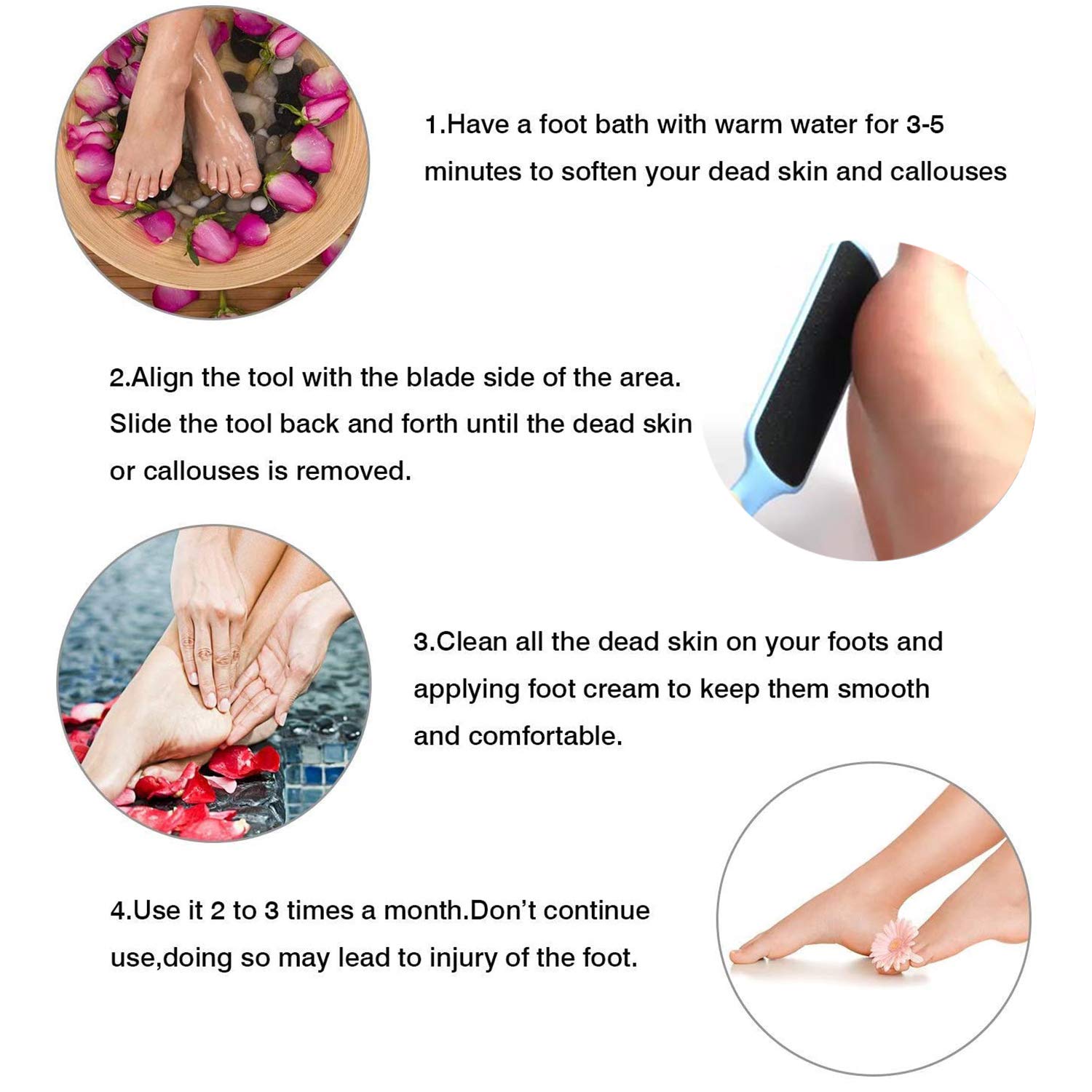 NIUTA 【Factory Direct】Pedicure Foot Rasp File Callus Remover, Double-Sided Colossal Foot Rasp Foot File And Callus Remover For Dead Skin (1Blue) : Beauty & Personal Care