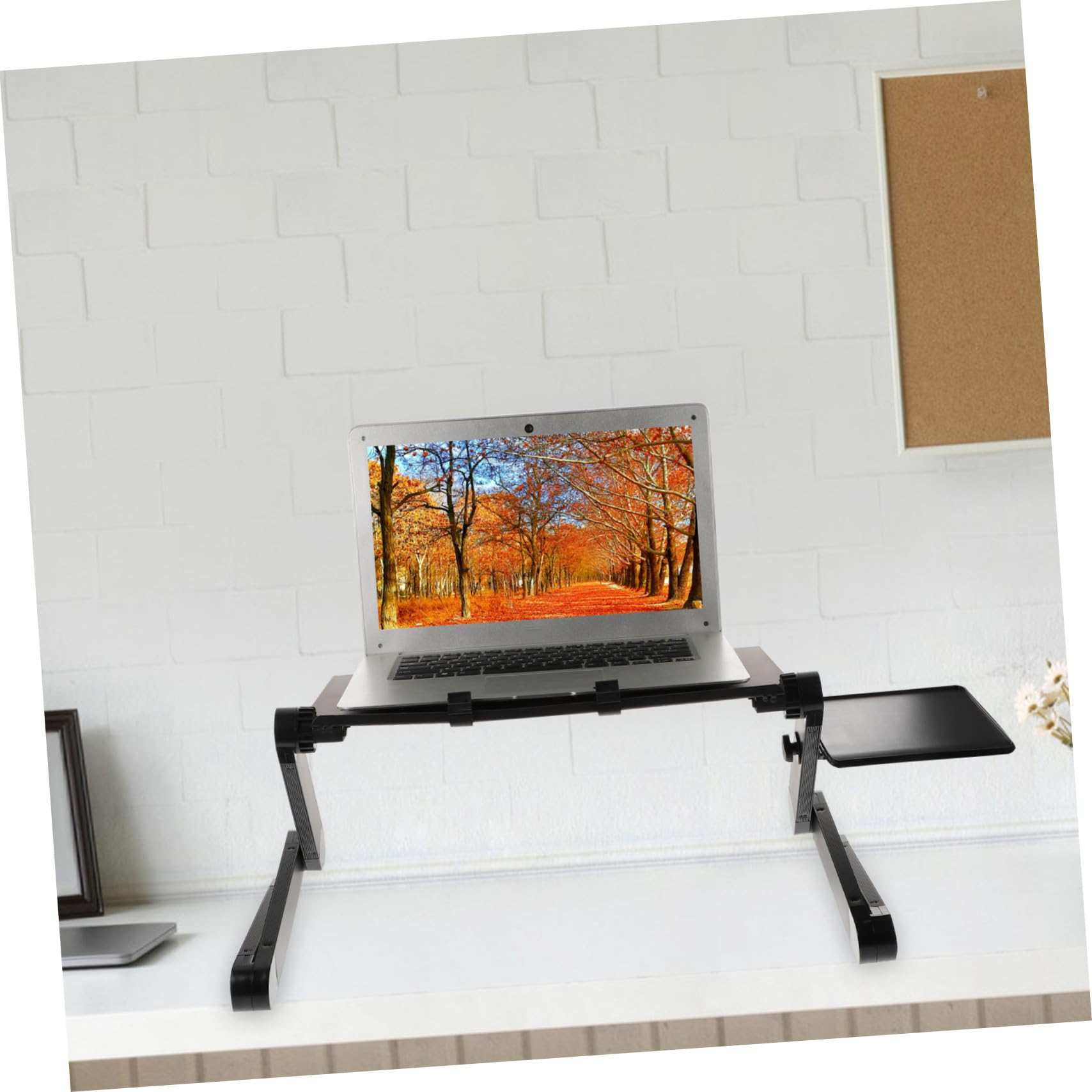 NUOBESTY Soporte para Computadora Portátil con Ventilación Mesa Plegable De Aluminio Compatible con Laptops para Uso Cama o Escritorio