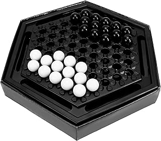 Chess Sets Board Game - Abalone Family Strategy Game for Adult, Desktop Home Marble Chess Game Set for Intellectual Develo...