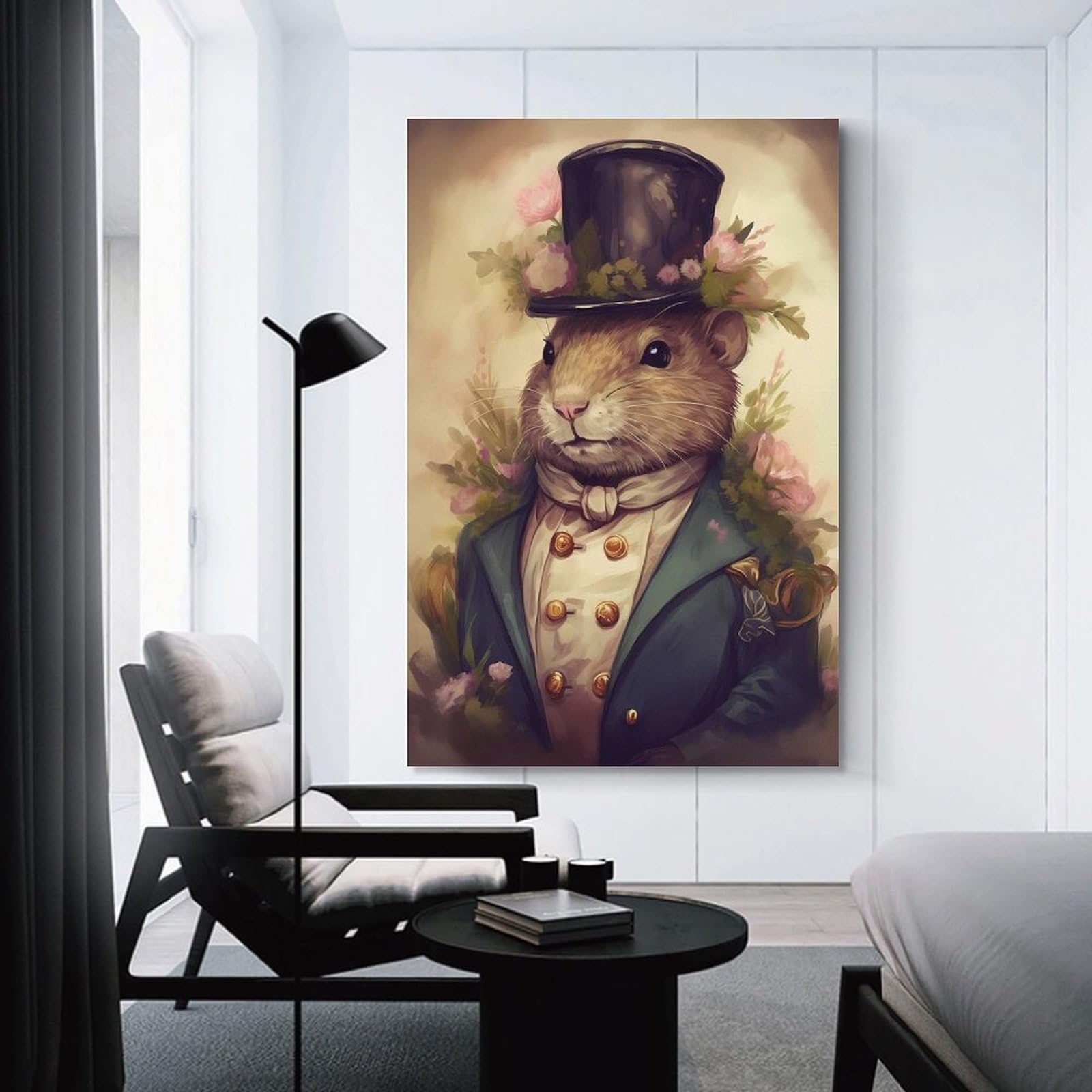 Junmoney Unframe-Style-20 Canvas Wall Picture Beaver Popular, 20X30inch(50X75cm), For Study, Office Or Focused Interiors, Wall Art That Adds Style To Work Areas