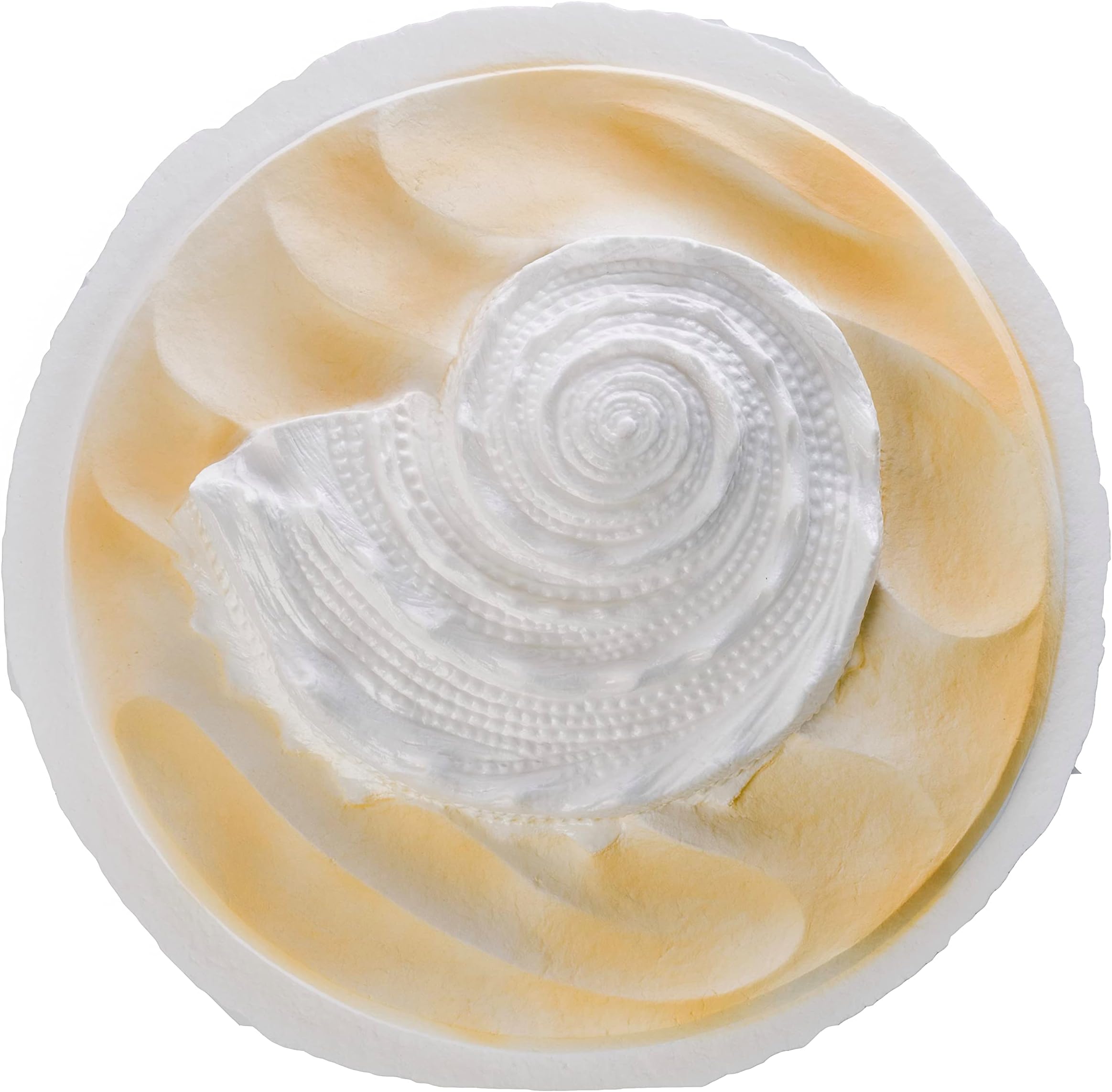 Biodegradable Urn for Human Ashes (Oceanside Shell White) Water Burial Urn, Urn Floats in Water, Urn for Cremation, Ocean Water Scattering Urn for Ashes, Floating Urn, Earth Memorials W-304