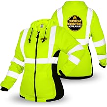 KwikSafety - Charlotte, NC - Womens Fleece Safety Hoodie | Hi Vis Safety Jacket for Women Lightweight Reflective Jacket