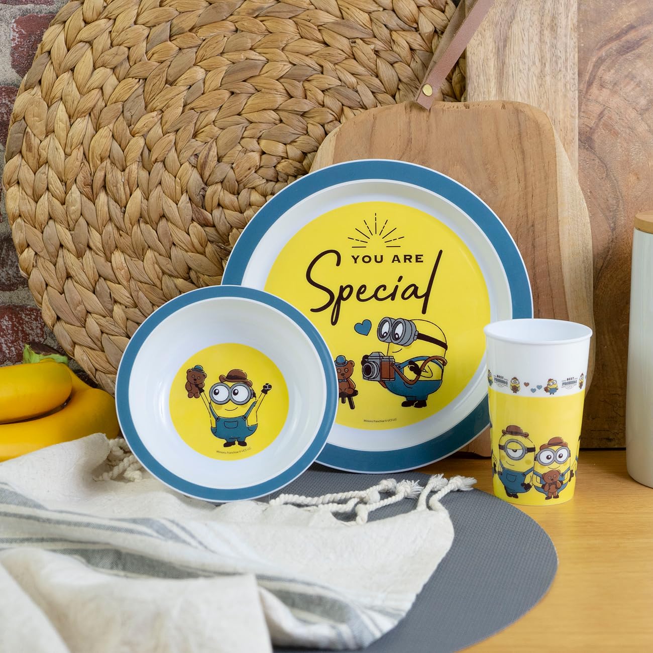 Minions Gentleman Children's Crockery Set of 3 Polypropylene