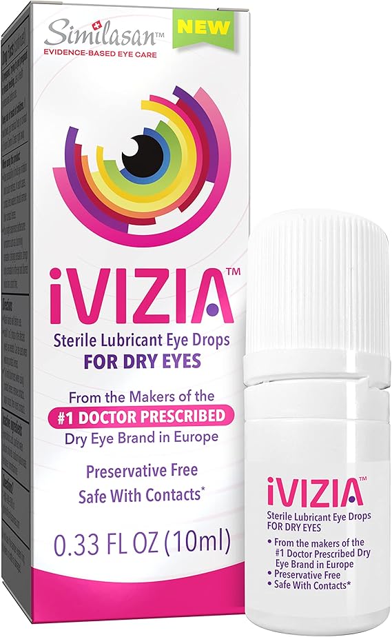 iVIZIA Sterile Lubricant Eye Drops for Dry Eyes