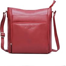 Hudson & James Women s Genuine Leather Crossbody Bag | Lightweight Shoulder Handbag with Adjustable Strap & Organiser Pockets | Stylish Sling Bag for Travel, Work & Everyday Use