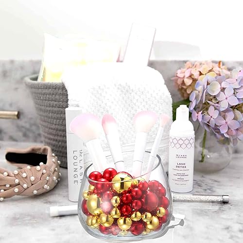 Miniatura 6 de Perlas flotantes rojas para el día de San Valentín  150 cuentas de perlas de San Valentín para centros de mesa, cuentas rojas sin agujero, cuentas