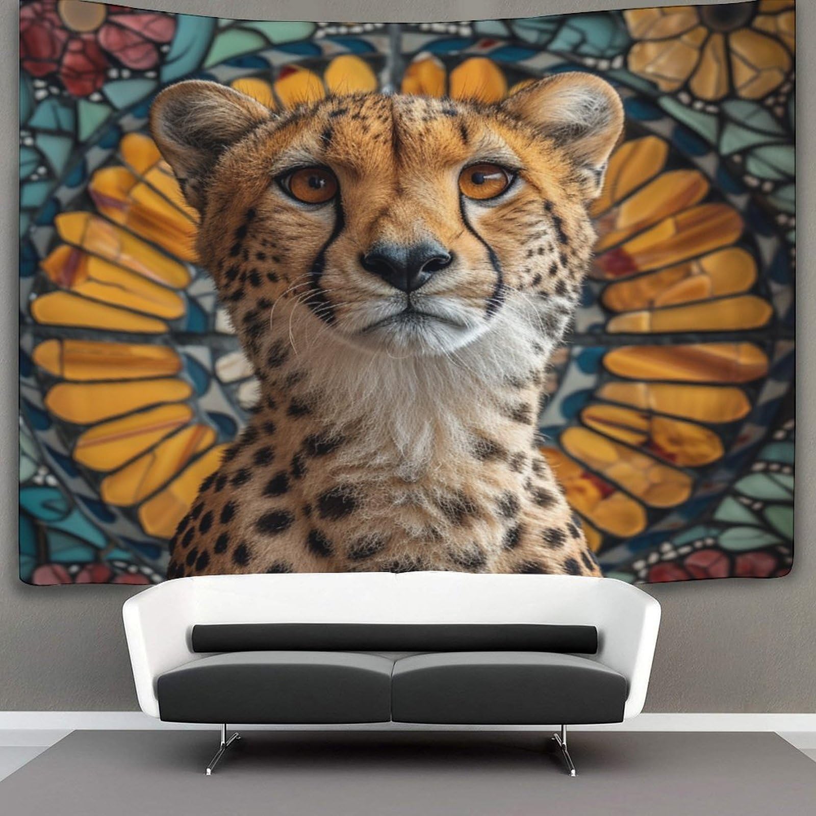 kaiyun 70cmx100cm Tapestry Cheetah Tapestries Animal 3D Printing Wall Hanging Home Decorations