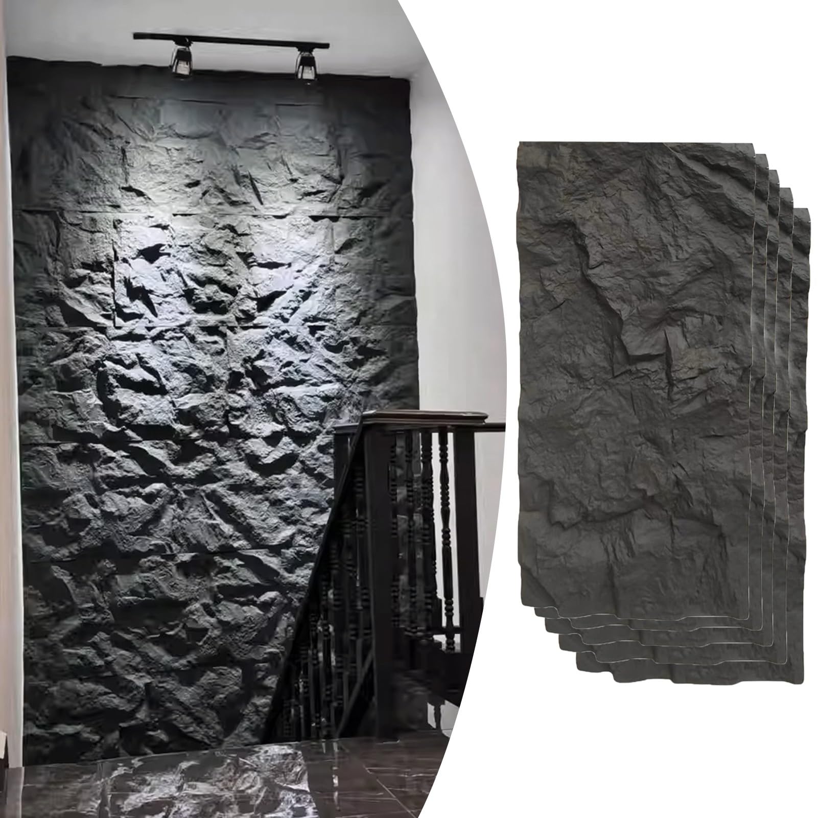 Revestimiento de pared decorativo contra pasillos sosos con paneles de piedra 3D