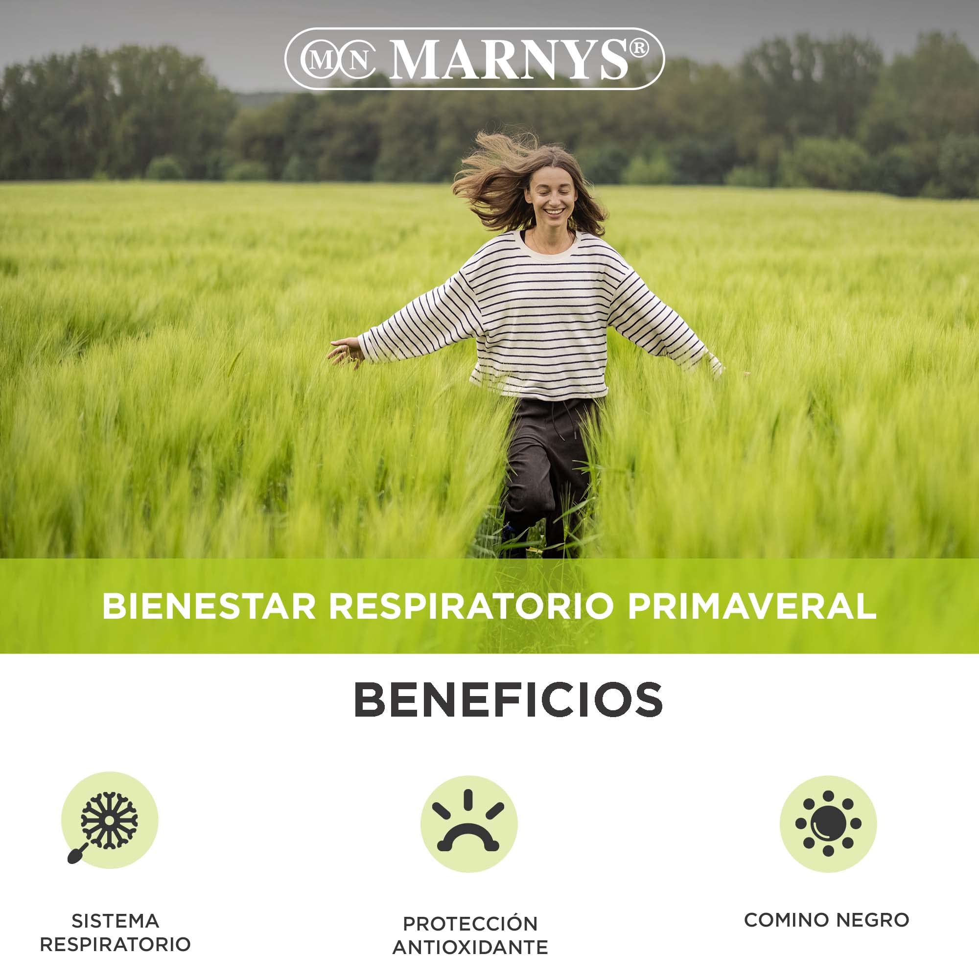 Marny's Cuminmar Aceite de Comino Negro Molestias Respiratorias en Primavera, 50 Cápsulas