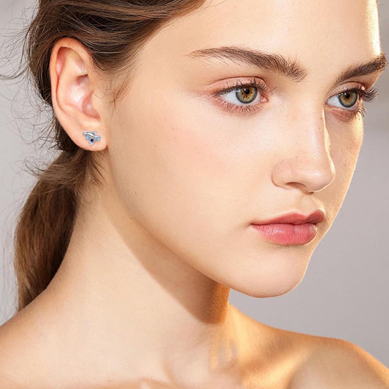 Sterling Silver Dinosaur/Turtle/Sheep/Dragonfly/Panda/Bunny/Mushroom/Cat/Spider Stud Earrings Animal Earring Hypoallergenic Jewelry Gifts for Women Sister Daughter - Image 3