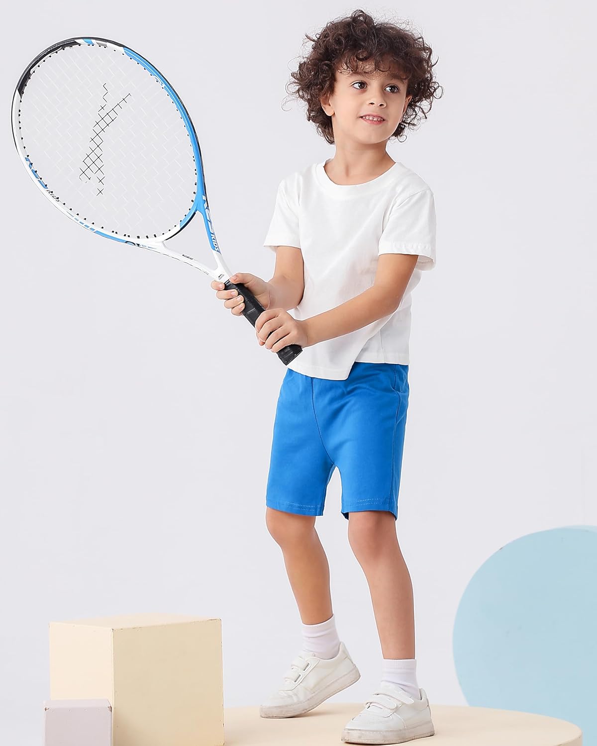 GFQLONG Toddler Boy Cotton Shorts, Kids Summer Light Weight Soccer Shorts - Image 6