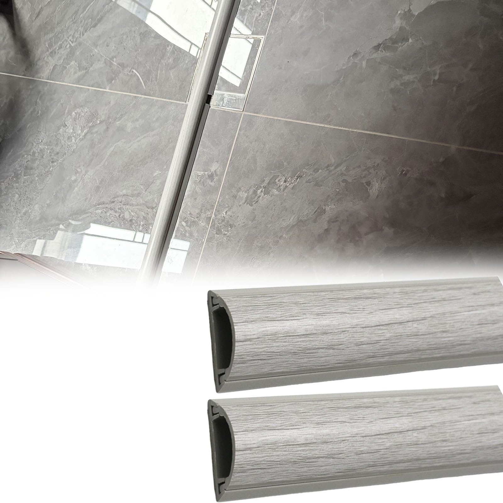 Kit per la gestione dei cavi, copertura curva in PVC per cavi, copricavo adesivo, lunghezza 121,9 cm, larghezza 7,1 cm, soluzione elegante per l'organizzazione della casa