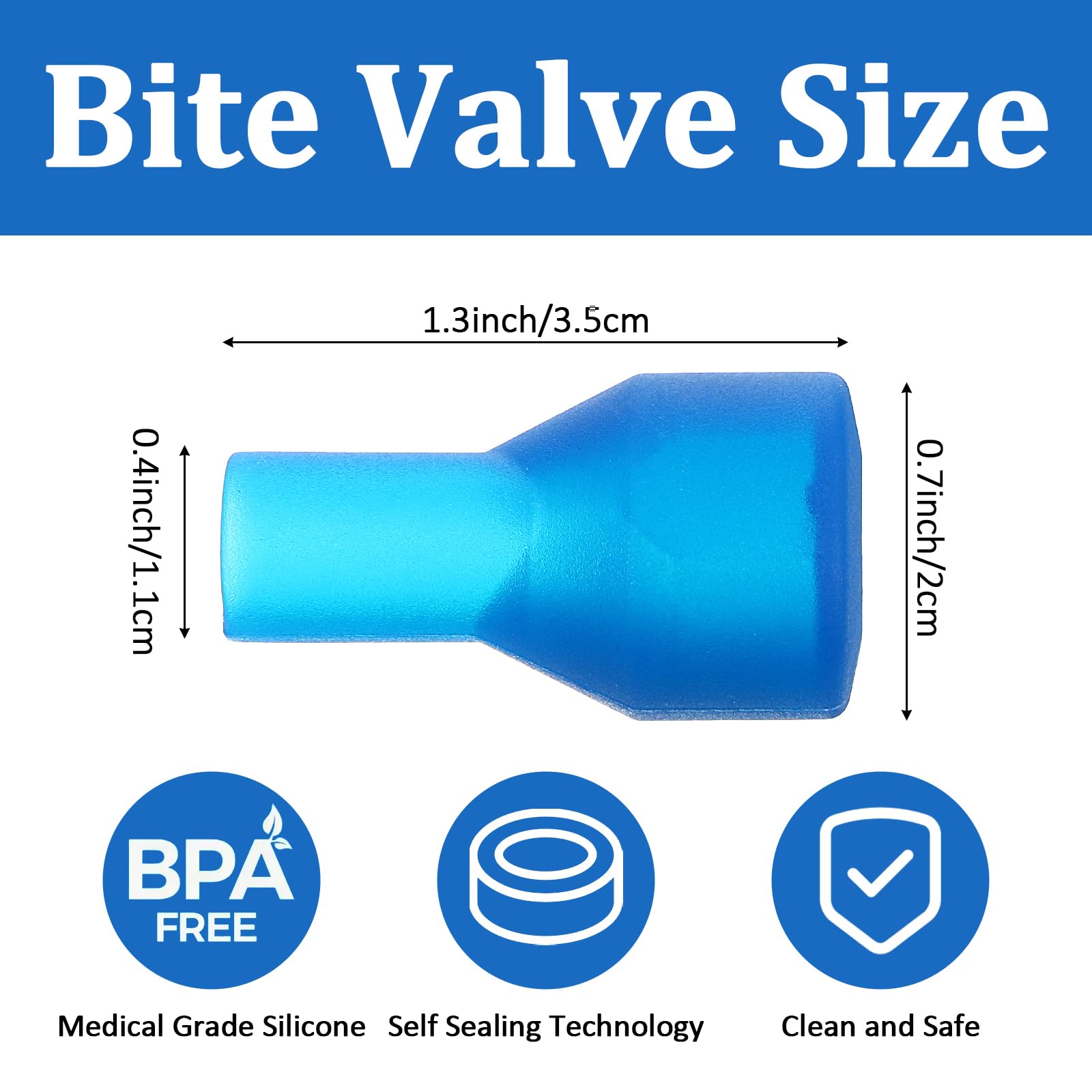8 Pcs Bite Valve Replacement Mouthpiece, Replacement Bite Valve Tube Nozzle, Hydration Pack Bladder Accessories for Outdoor Most Brands Hydration, Backpack Water Reservoir