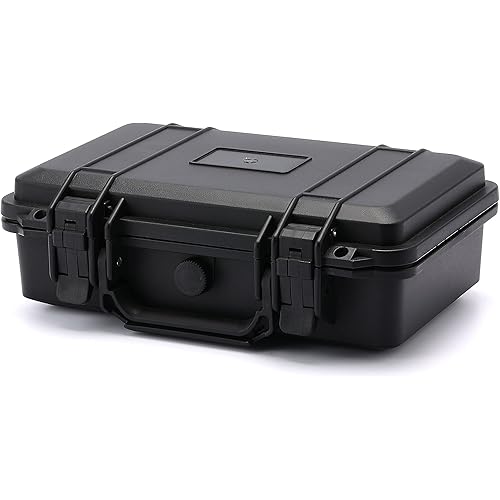 Mayouko Portable Tool Box with Shock- Proof Sponge, Water Proof Grade IP67, Waterproof Hard Case with Foam Insert, Shockproof Carrying Case, Explosion Proof Box, 11.6"L×8.3"W×3.9"H