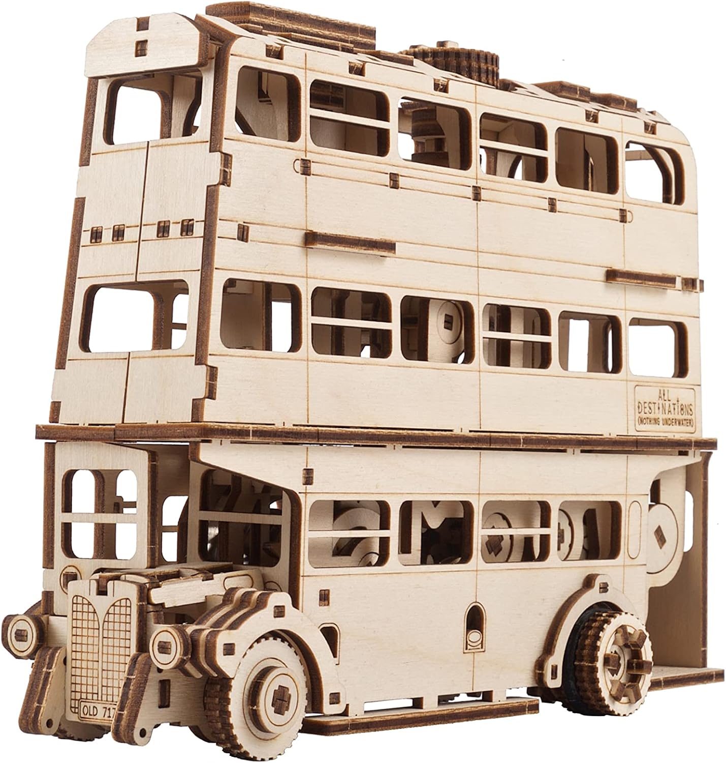 UGEARS Harry Potter Autobús Noctambulo Puzzle 3D Maquetas para Construir Adultos Modelo Mecánico de Madera Bus Rompecabezas Adultos Juguetes Madera Maquetas para Montar - con Motor de Resorte