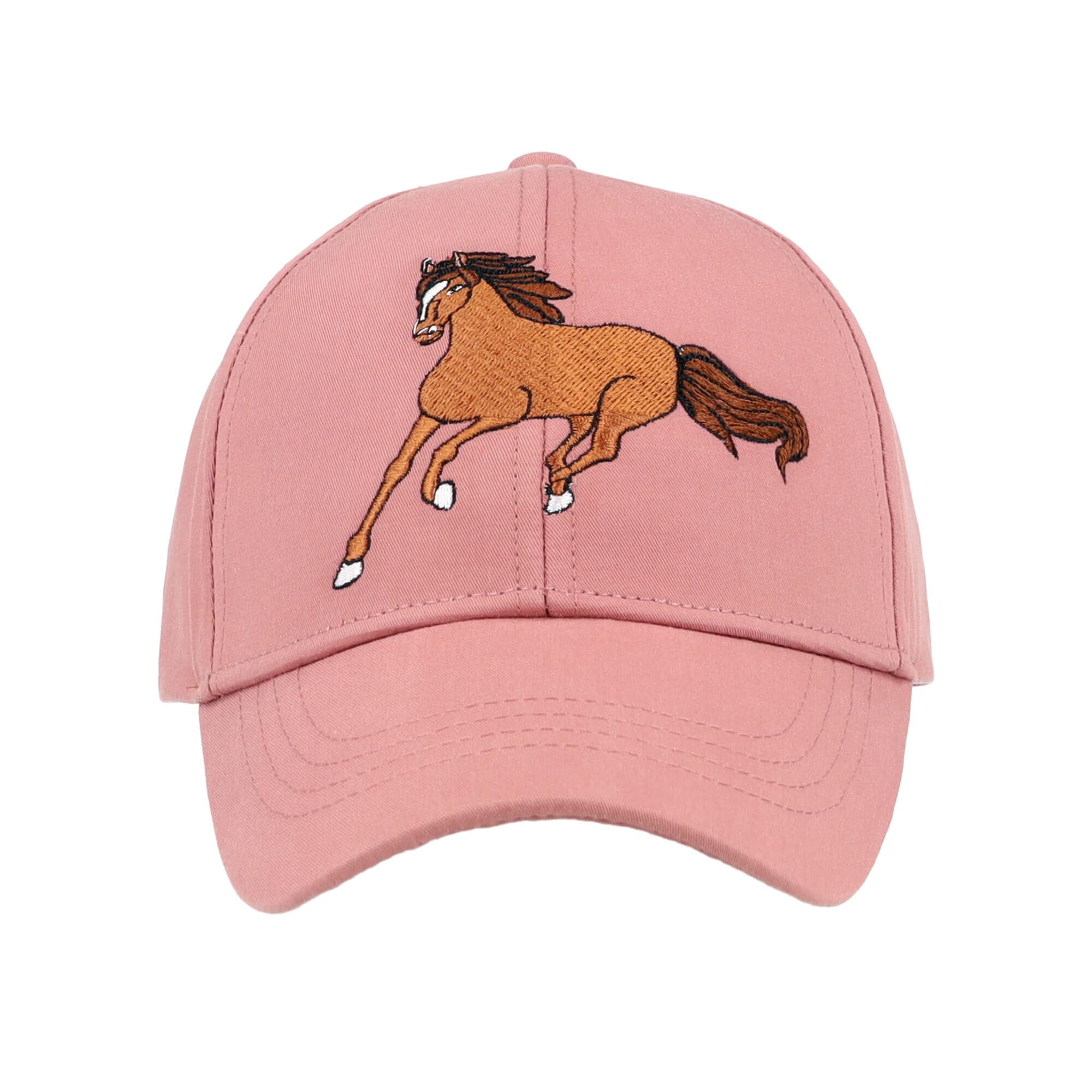 maximo Gorra infantil para niña, diseño de caballo, bordado, cierre de