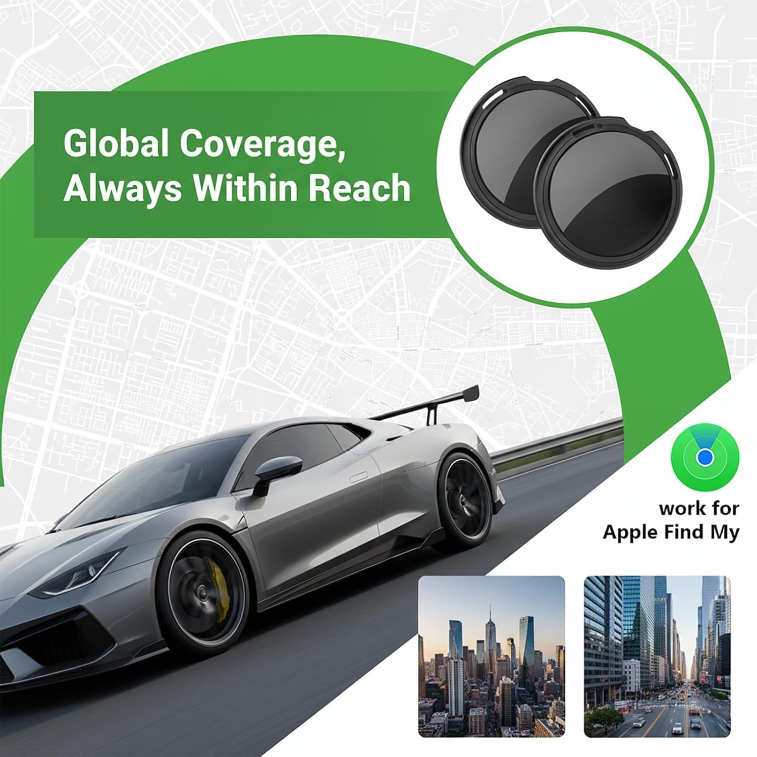 2 Pack GPS Tracker for Vehicles Pair with Apple Find My(iOS Only) Real Time Global Tracking Devices for Cars Hidden Magnetic Case No Subscribtion Mini Car Locator No Monthly Fee for Kids Pets Dogs - image 7