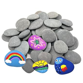 Lifetop 100 PCS Rocks Bulk for Painting, River DIY Rocks Flat & Smooth Kindness Rocks for Crafts, Decoration, Medium/Small Rocks for Painting,1.5"-3" Hand Picked for Painting Rocks Medium +Small...