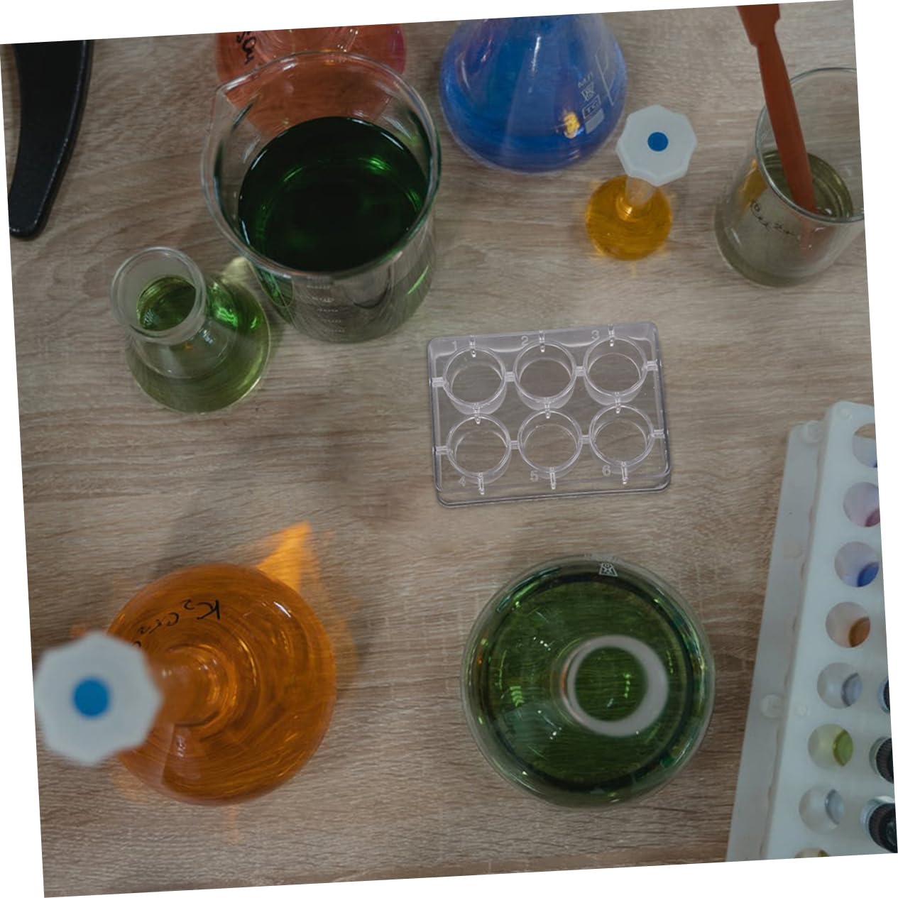 10pcs Reaction Plates Multifunctional Plates Plastic Experiment Boards Science Lab Equipment
