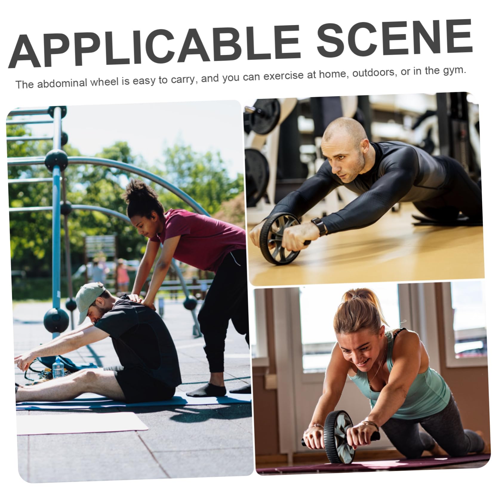 POPETPOP Ruota Addominale Fitness Con Due Rotelle Per Allenamento Muscolare Addominale e Gambe Attrezzo Per Yoga e Esercizi Fisici Casa Realizzato Con Tecnologia Professionale Per Durata