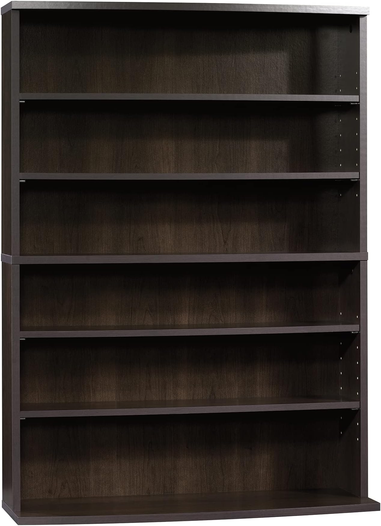 Sauder Beginnings 6 shelves Multimedia Storage Tower, Cinnamon Cherry finish
