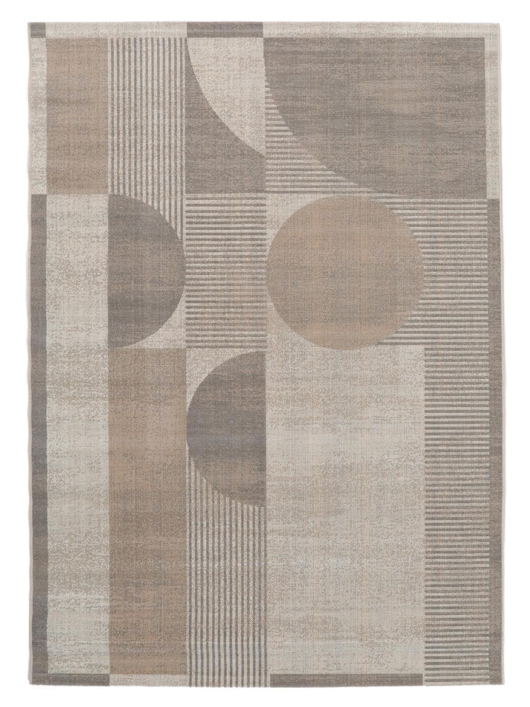 RugVista Deco, Teppich, Moderne Teppiche, 200 x 300 cm, Rechteckig, Mittlerer Stapel, Wohnzimmer, Esszimmer, Schlafzimmer, Nur chemische Reinigung, Oeko_tex_100, Beige/Grau