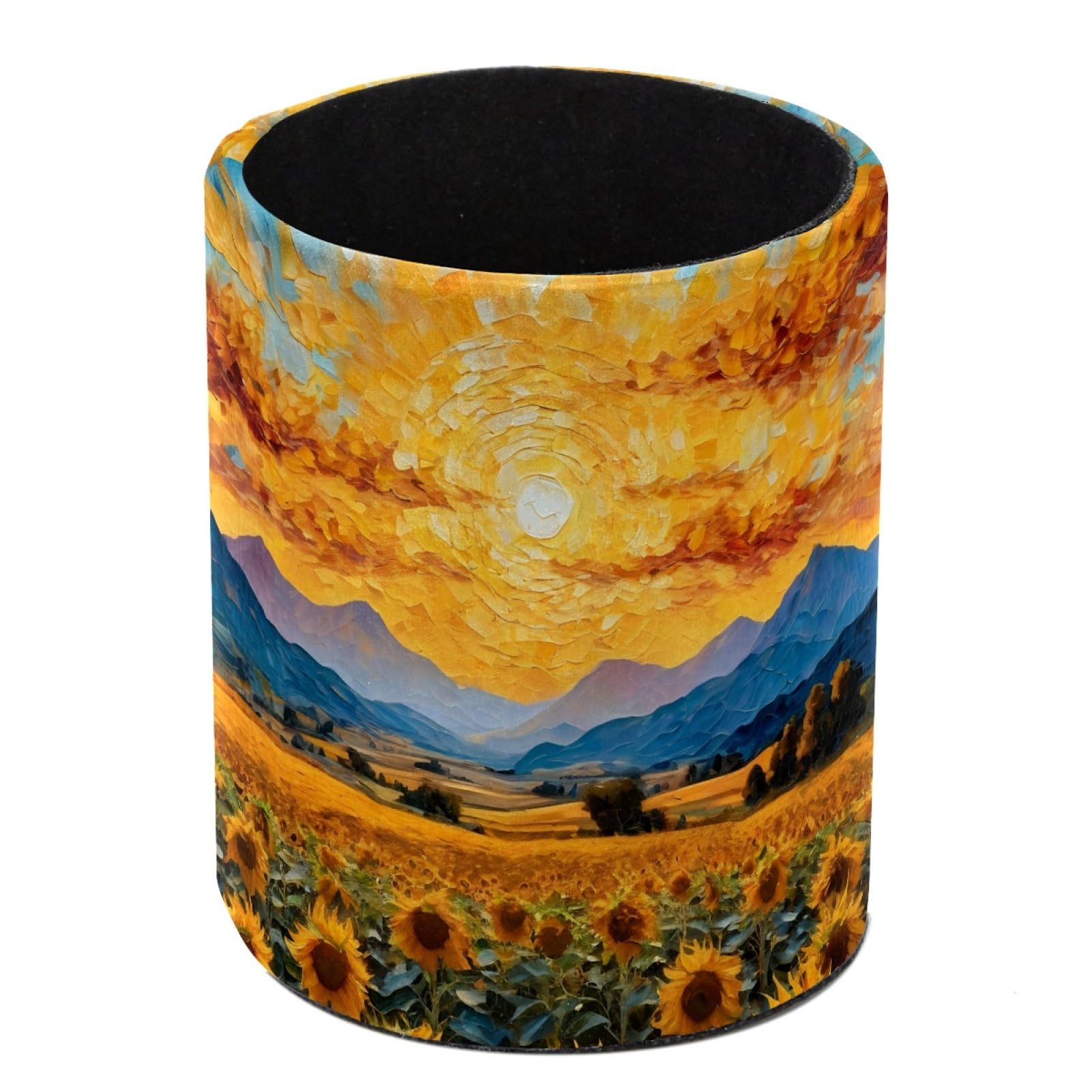 FWJZDSP Sunflower Sunset Pencil Cup Pen Organizer Makeup Brush Holder for Office Home Countertop Desk Accessory Storage