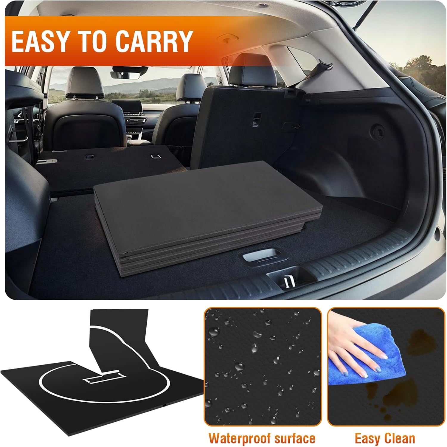 Folding Training Mats Waterproof Wrestling Mat with 1.2inch Thickness for Yoga BJJ MMA Grappling Judo Boxing Martial Art