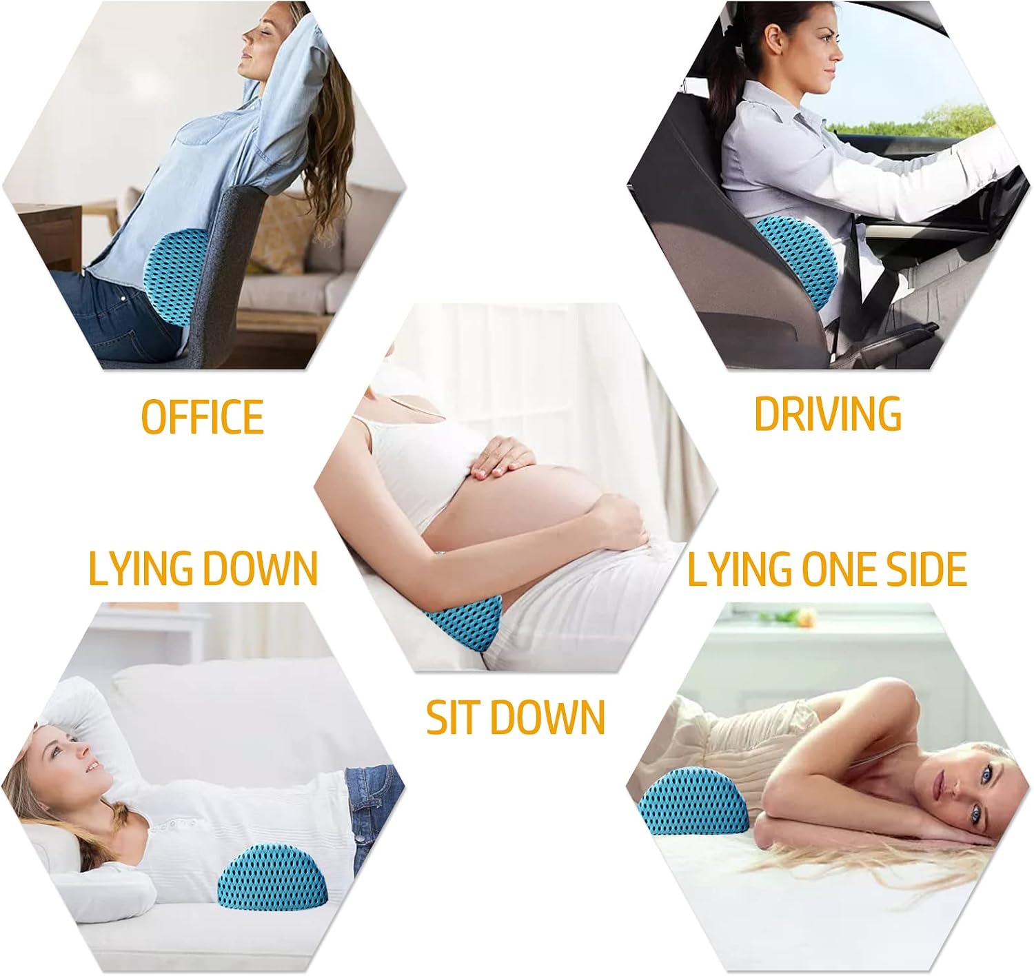 Lumbar Support Pillow/Back Cushion, Memory Foam Lumbar Pillow That,Recliner Back Rest Use for Office Chairs, Gaming Chairs and Car Seats,Breathable & Ergonomic Design Back Pain Relief(Light gray)