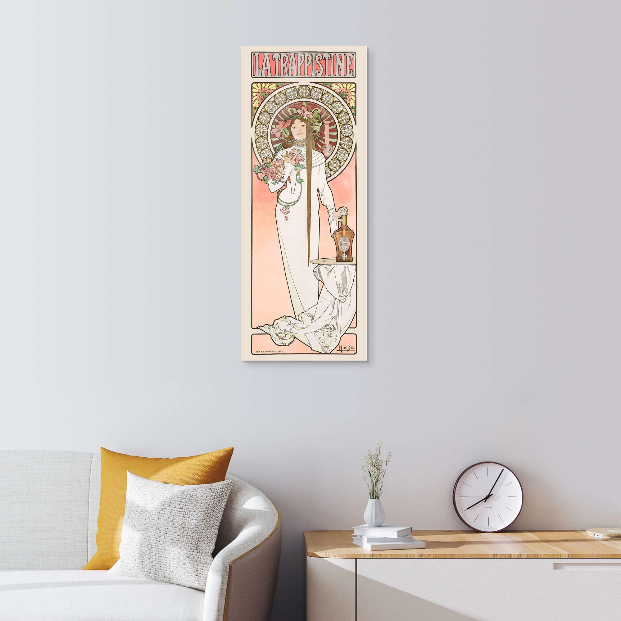Posterlounge Trappestine Cuadro de metacrilato | 40 x 100 cm de Alfons Mucha Marrón Cuadros Decoración para la pared