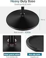 Vista 4 de InnoGear Mic Stand, 2 Pack Microphone Stand Floor Detachable Boom Mic Arm Stands with Weighted Base, Height Adjustable from 34" to 60" for Blue Yeti