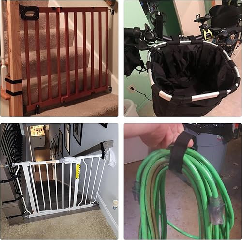 Miniatura 5 de XSTRAP STANDARD 12 bridas de sujeción reutilizables, correas de seguridad de 16+24+31 pulgadas, gestión de cables ajustable multiusos, organizador