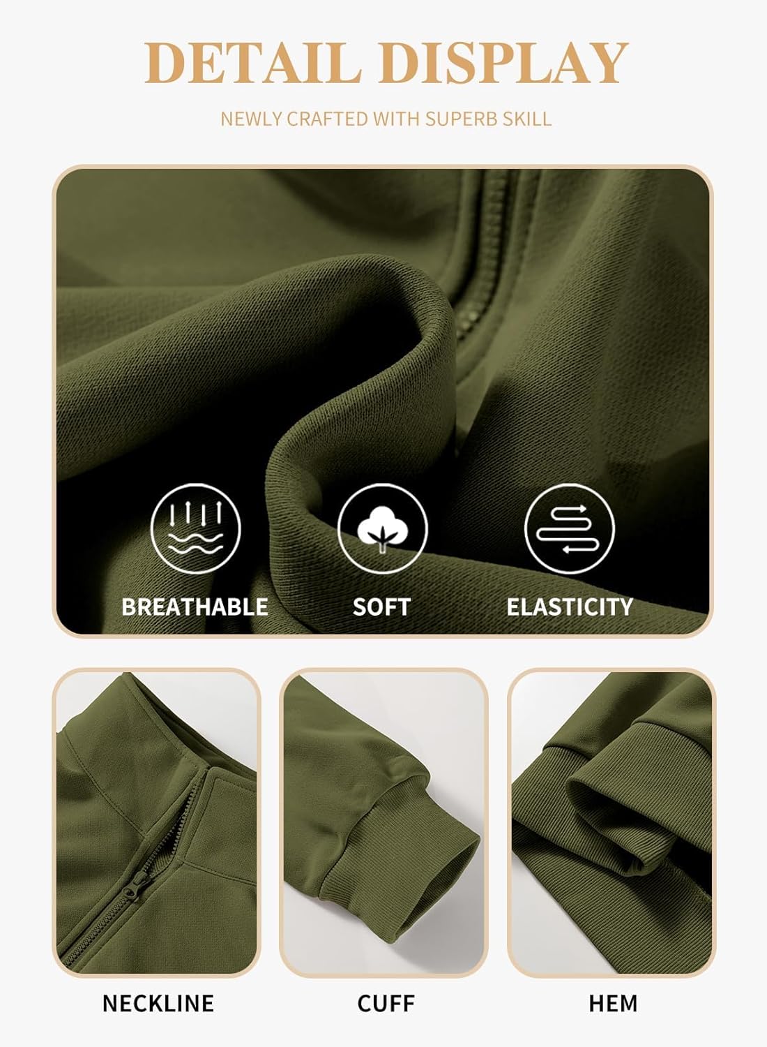 Eytino Plus Size Sweatshirt for Women Half Zip Quarter Zipper Pullover Hoodies Tops(1X-5X) - Image 5