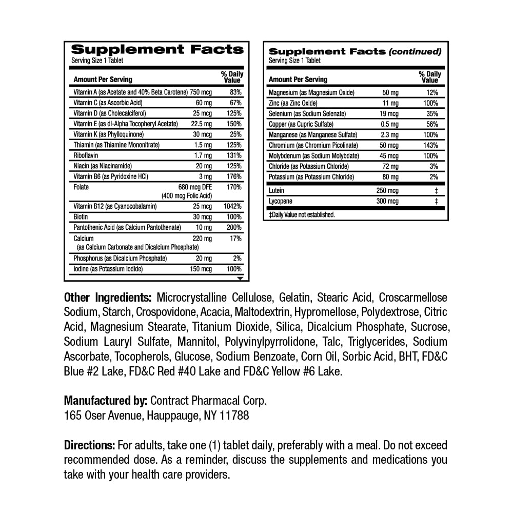 Adults 50Plus Multivitamin Daily Supplement 120 Day Supply — Amazon image 2