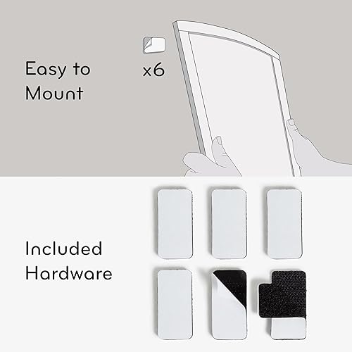 Miniatura 10 de U Brands Tablero magnético 3 en 1 con calendario de borrado en seco, marco negro y gris, imán y marcador incluidos, 16 x 20 pulgadas (6712U00-01)