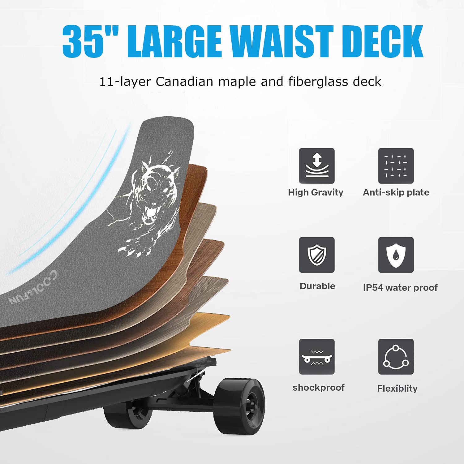 COOL&FUN 電動スケートボード Amazon.com : COOL&FUN Electric Skateboard with Remote, 400W